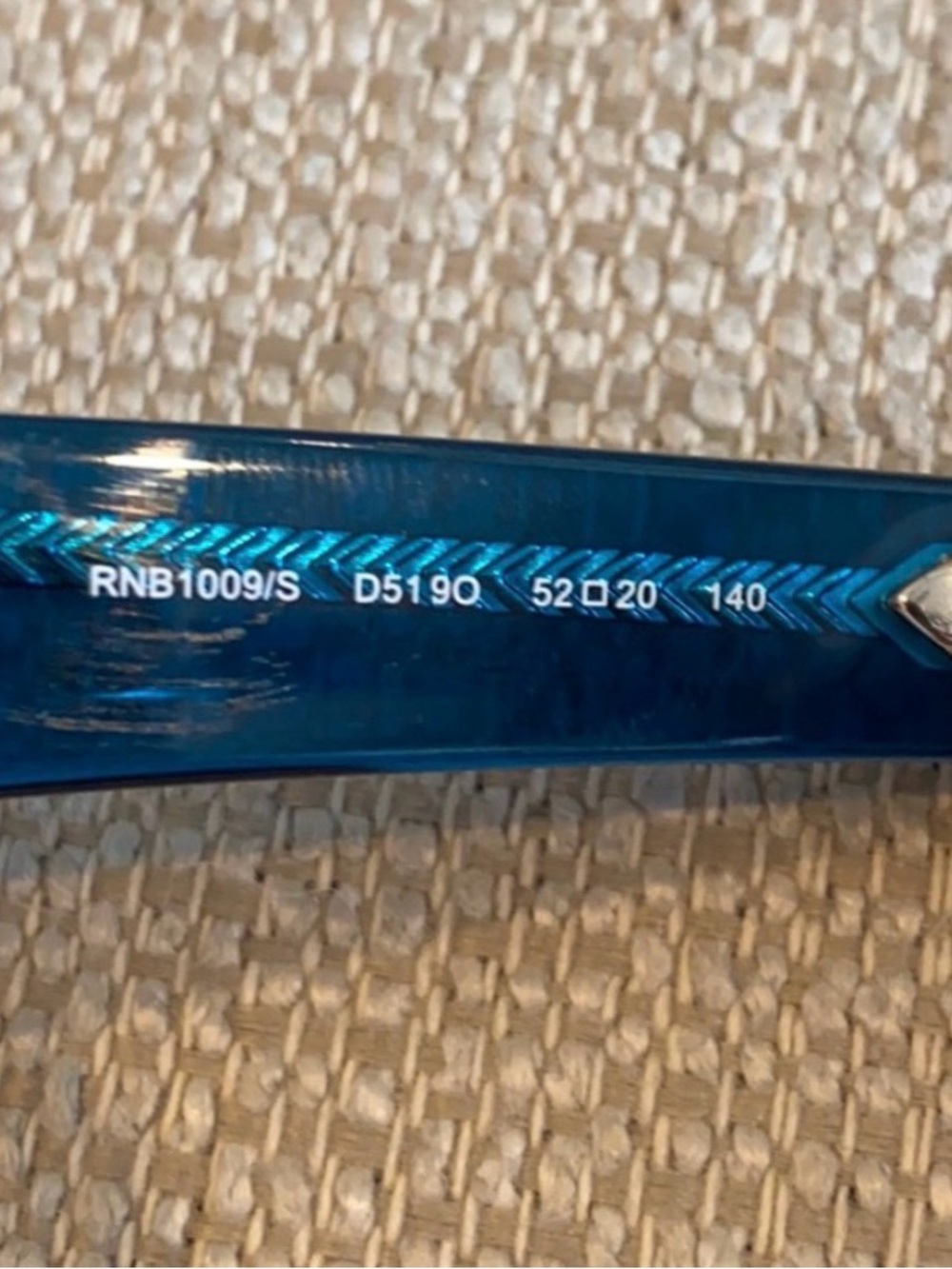 NWT Rag & Bone Black & Blue 54mm Cateye Sunglasses - Picture 5 of 6